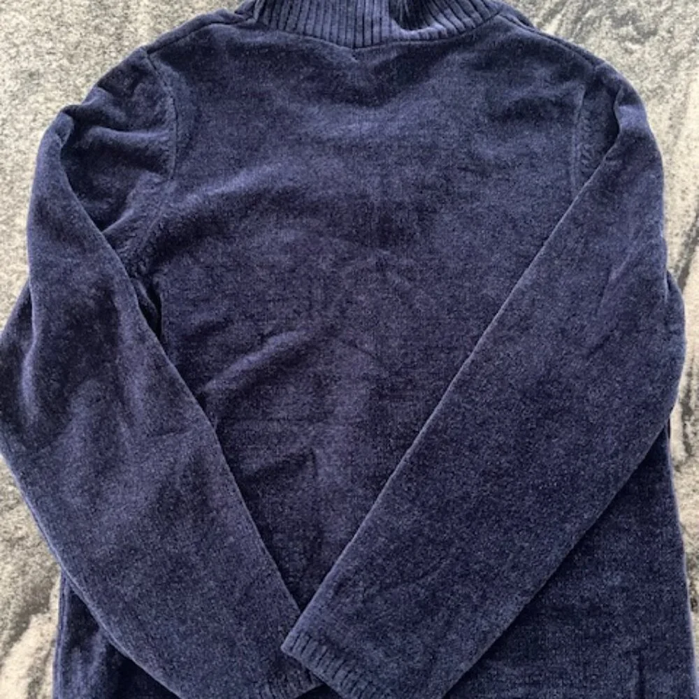 Navy‎ Blue RAFAELLA velour sweater